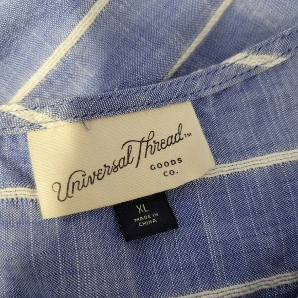 Universal Thread Blue And White Striped Dress Size XL - Picture 5 of 5